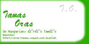 tamas oras business card